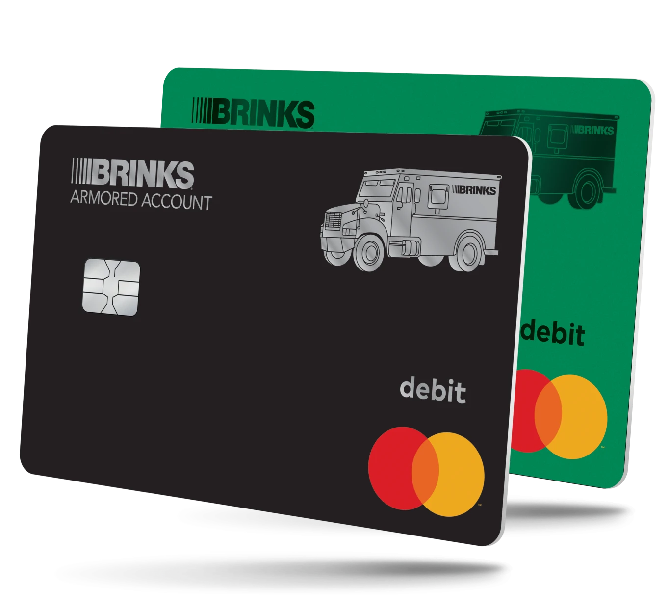 Brinks Armored green and black debit Mastercard
